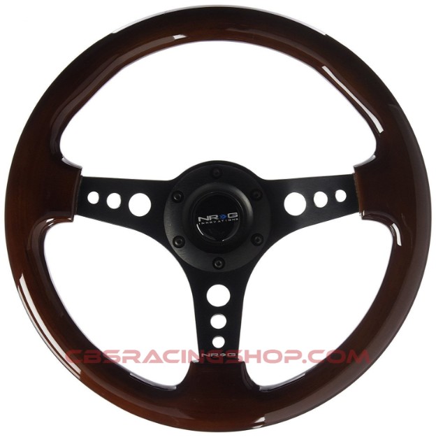 NRG Steering Wheel 0mm Wood Black