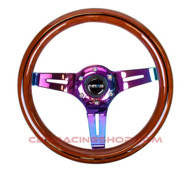NRG Steering Wheel 0mm Wood Neo Chrome