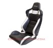 NRG Adjustable Seats Black - White - SET