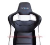 NRG Adjustable Seats Black - White - SET