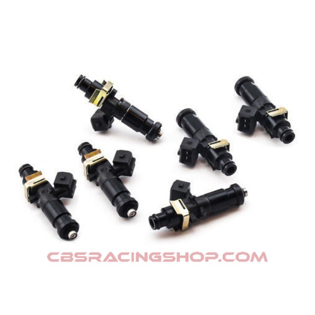 Afbeeldingen van Set of 6 DW 1200 cc/min injectors (part no. 16MX-13-1200-6) - Deatschwerks