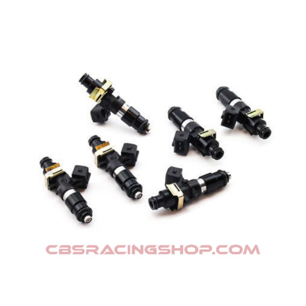 Afbeeldingen van Set of 6 DW 1200 cc/min injectors (part no. 16MX-12-1200-6) - Deatschwerks