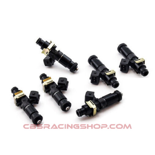 Afbeeldingen van Set of 6 DW 1200 cc/min injectors (part no. 16MX-05-1200-6) - Deatschwerks