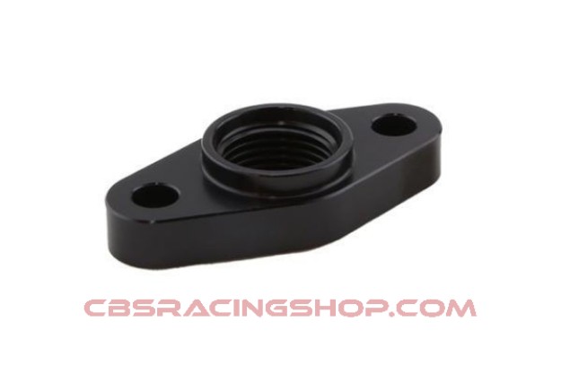 Afbeeldingen van Billet Turbo Drain adapter with Silicon O-ring. 52mm Mounting Holes - T3/T4 style fit.
