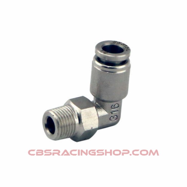 Afbeeldingen van Pushloc Fitting Stainless Steel – 1/8″ NPT To 1/4″ PTC 90º