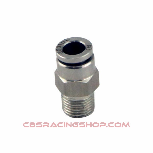Picture of Pushloc Fitting Stainless Steel – 1/8″ NPT To 1/4″ PTC Straight