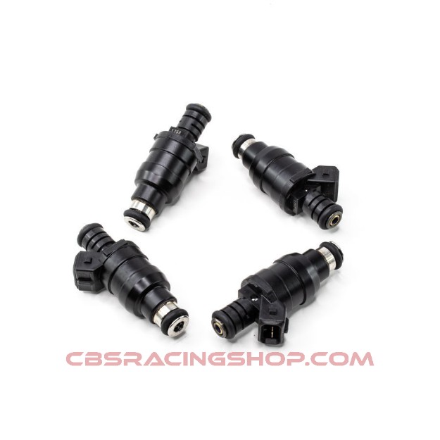 Afbeeldingen van Set of 4 DW 1200 cc/min universal injectors (part no. 42M-14-1200-4) - Deatschwerks