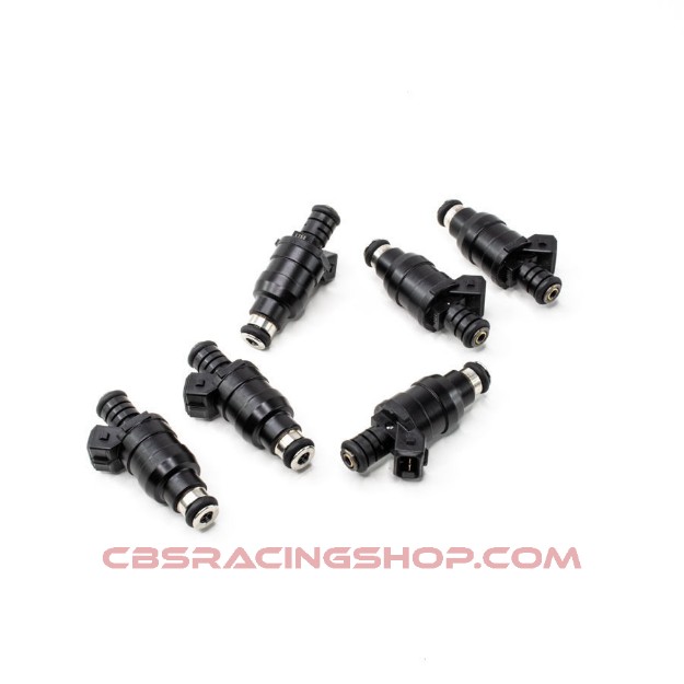 Afbeeldingen van Set of 6 DW 1200 cc/min universal injectors (part no. 42M-14-1200-6) - Deatschwerks