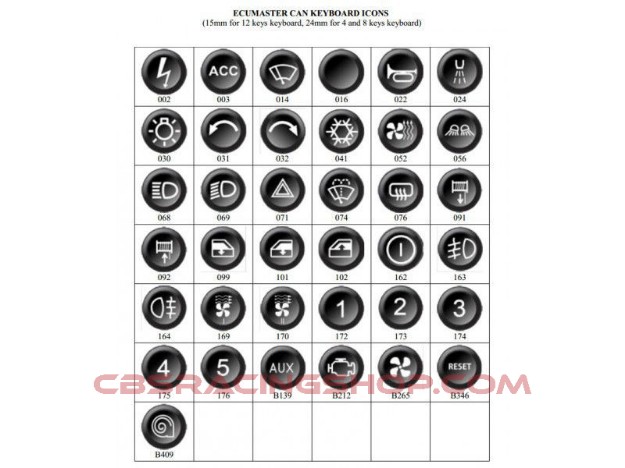 Afbeeldingen van Inserts CAN-BUS Keyboard - ECUMaster