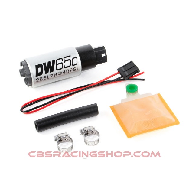 Image de 265lph Compact Fuel Pump With Out Clips W/ 9-1000 Install Kit - DeatschWerks