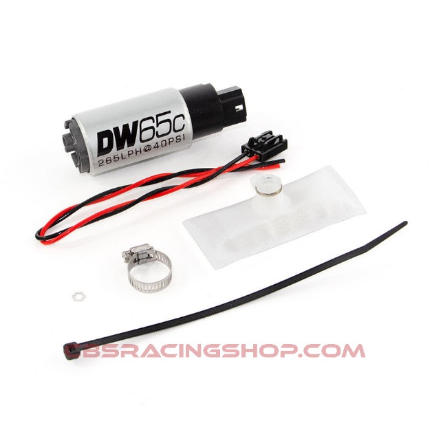Picture of 265lph Compact Fuel Pump W/ 9-1030 Install Kit - Deatschwerks