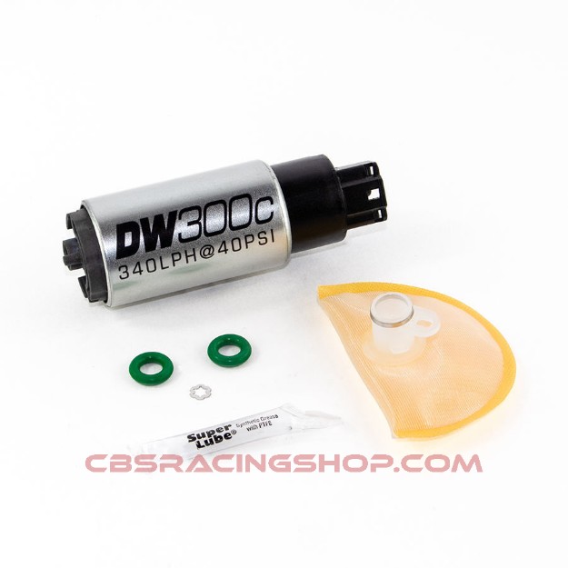 Bild von 340lph Compact Fuel Pump W/ 1008 Install Kit - Deatschwerks