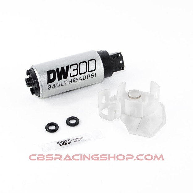 Picture of 340lph Compact Fuel Pump W/ 9-1026 Install Kit - Deatschwerks
