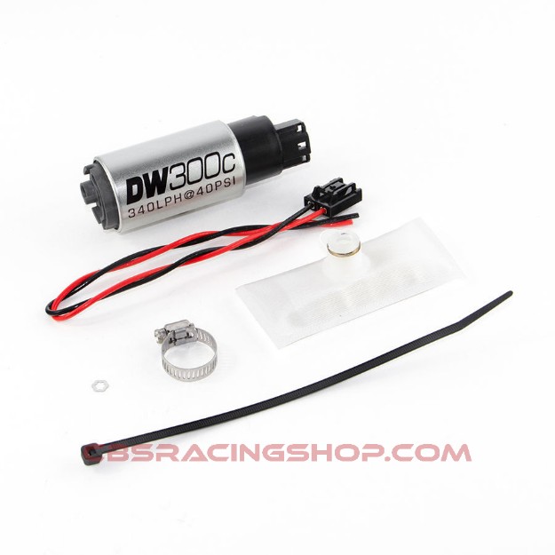 Picture of 340lph Compact Fuel Pump W/ 9-1030 Install Kit - Deatschwerks
