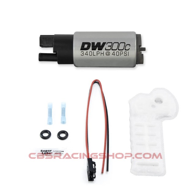 Afbeeldingen van 340lph Compact Fuel Pump With Out Clips W/ 9-1033 Install Kit - Deatschwerks