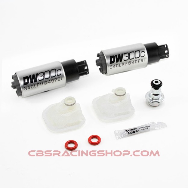 Picture of 340lph Compact In-Tank Fuel Pump W/ 9-1039 Install Kit - Deatschwerks