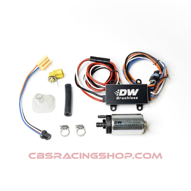 Afbeeldingen van 440lph In-Tank Brushless Fuel Pump W/ 9-0905 Install Kit + C102 Controller - Deatschwerks