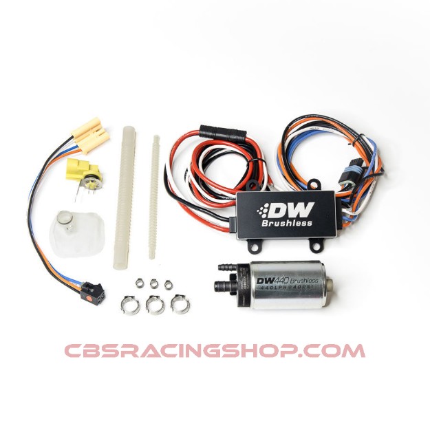 Picture of 440lph In-Tank Brushless Fuel Pump W/ 9-0907 Install Kit + C102 Controller - Deatschwerks