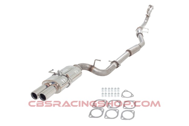 Bild von Nissan 240sx (s14) 1995-1998 3" Turbo Back System 409 Stainless Steel With Oval Twin Muffler (E4-NS14-02-B-TBS) - XForce