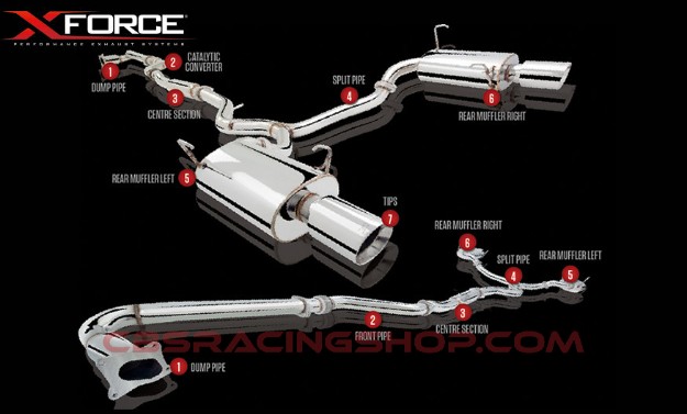 Image de DISCO - Subaru Legacy GT 2010 3" Turbo-Back System (ES-SL10T-TBS) - XForce – Discontinued