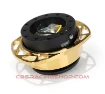 Bild von NRG Quick Release Kit Gen 257 - Black Body / Chrome Gold Cutout Ring