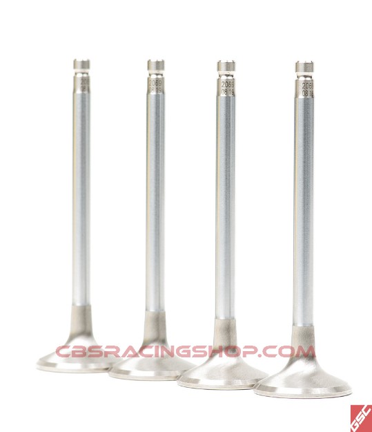 Picture of Toyota 2JZ Chrome Alloy Polished Exhaust Valve - 30.0mm Head (+1mm) 6.6mm Stem - Set of 12 - GSC Power Division