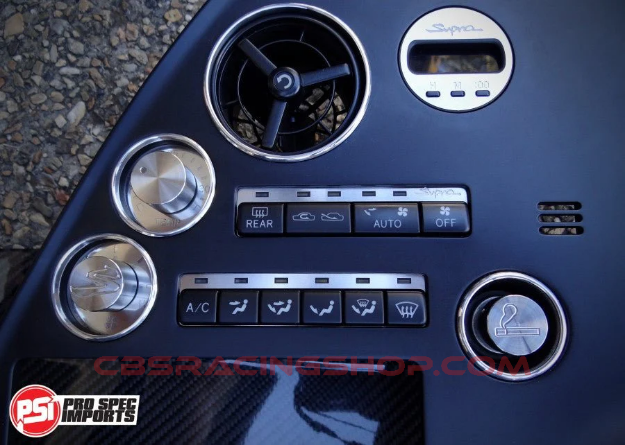 Image de JDM S1 Supra Interior - Brushed Stainless Billet HVAC Mega 8pc Combo, Stainless Dials - Plain - PSI Pro Spec Imports