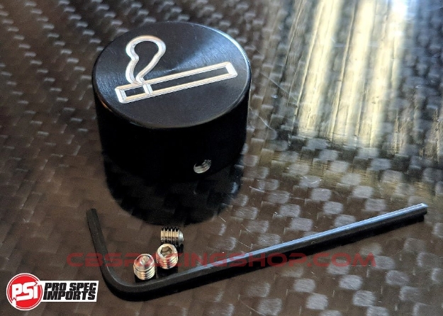 Afbeeldingen van Billet Anodized Black Supra Cigarette Lighter Cap, Default Title - PSI Pro Spec Imports
