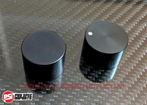 Afbeeldingen van Custom Billet Anodised Black Dials for Heater & Fan Control, Plain - PSI Pro Spec Imports