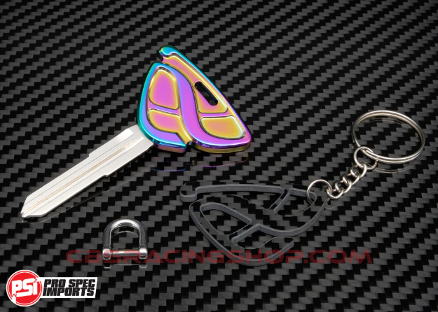 Image de FD3S RX7 Key Blank - 'Neo Chrome PVD' Titanium GR6 - PSI Pro Spec Imports