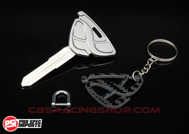 Picture of FD3S RX7 Key Blank - Polished Titanium GR6 - PSI Pro Spec Imports