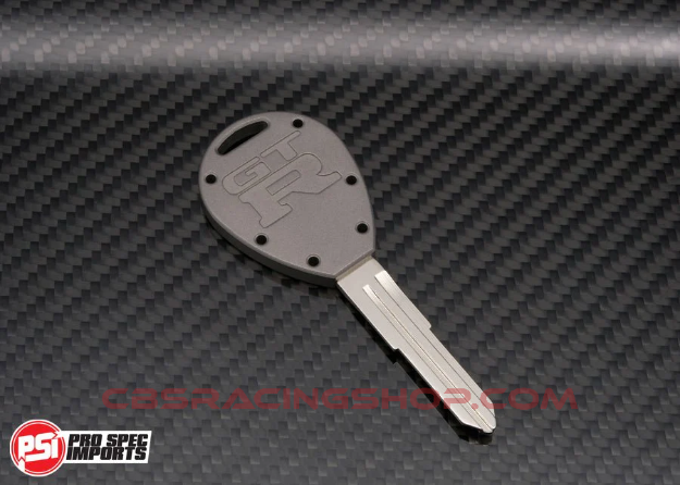 Billede af Billet Titanium R32 / R33 Skyline GTR Key Blank - Satin Frost - PSI Pro Spec Imports
