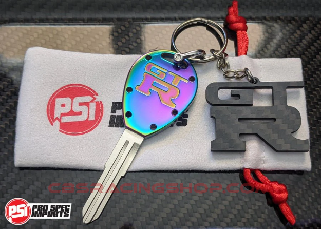 Bild von Billet Titanium R32 / R33 Skyline GTR Key Blank - Neo Chrome, 3pc KEY-COMBO - PSI Pro Spec Imports