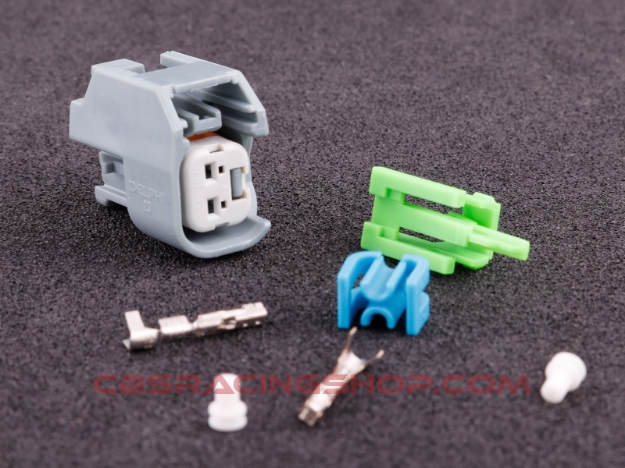 Billede af Connector 2-way socket housing (LS9 injector) - MaxxEcu