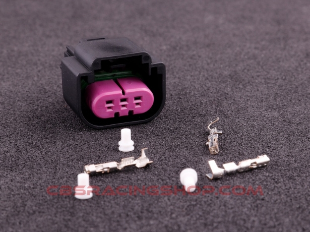 Afbeeldingen van Connector 3-way socket housing (LS3 oil level and temp) - MaxxEcu
