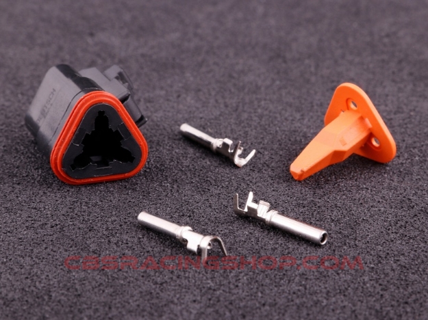 Afbeeldingen van Connector 3-way socket housing DT series - MaxxEcu