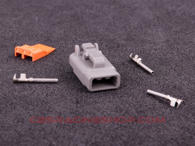Picture of Connector 3-way socket housing DTM - MaxxEcu