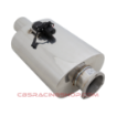 Bild von Oval Body 6" x 10" x 16" (16,51cm x 25,4cm x 40,64cm) Center in/Center Out 4" Flanged Inlet, 4" Single-Wall Tip - X-Force